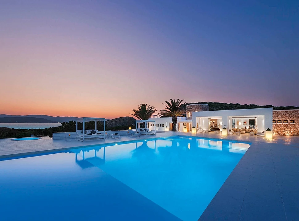 A Pool View Of Illa De Tagomago On Ibiza