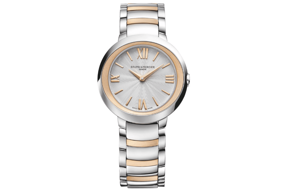Baume & Mercier Promesse watch in steel, rose gold and mother-of-pearl