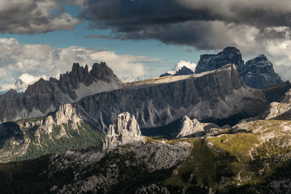 Panorama Of The Col Dei Bos In Italy