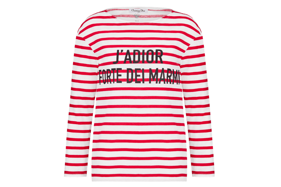 Dioriviera Forte Dei Marmi Striped Cotton And Linen T-Shirt