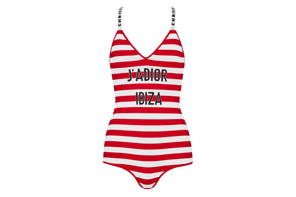 Dioriviera J'Adior Ibiza Striped Viscose Bodysuit