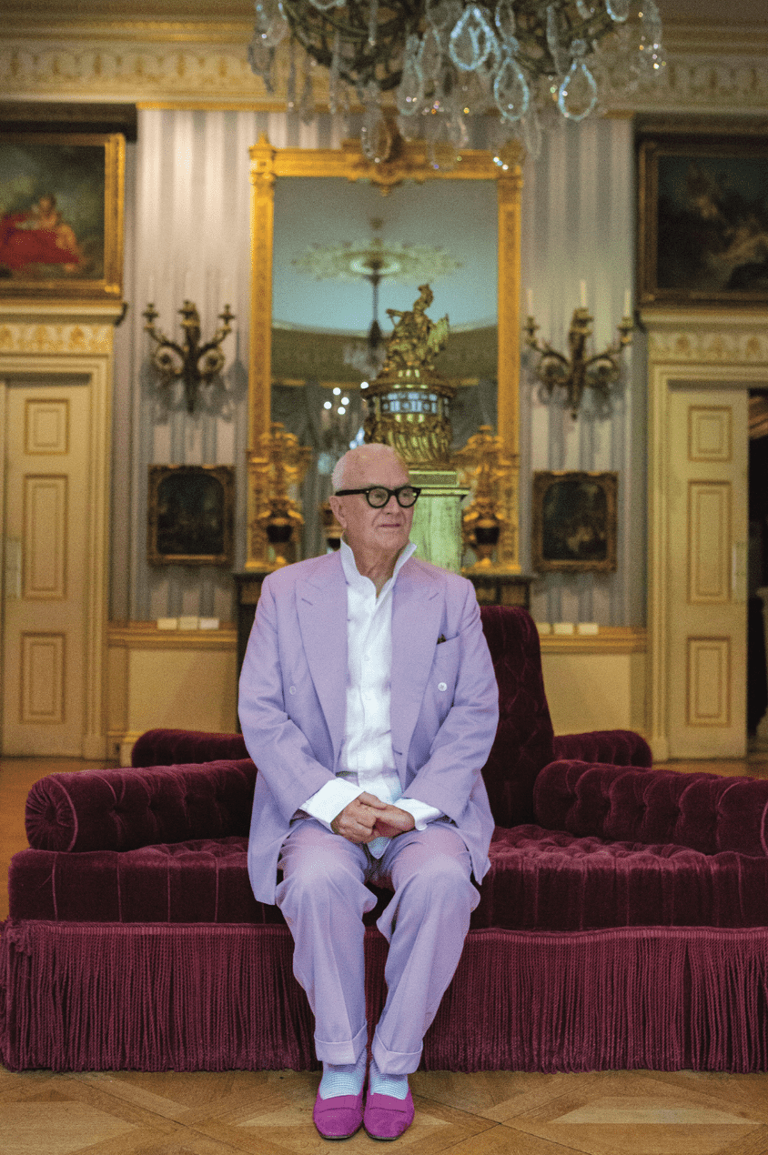 Manolo Blahnik In A Lilac Suit At The Wallace Collection In London