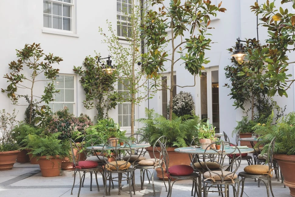 The Outdoor Dining Area At The Petersham Restaurant In Covent Garden