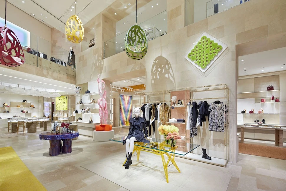 Inside the newly rennovated Louis Vuitton store on Bond Street