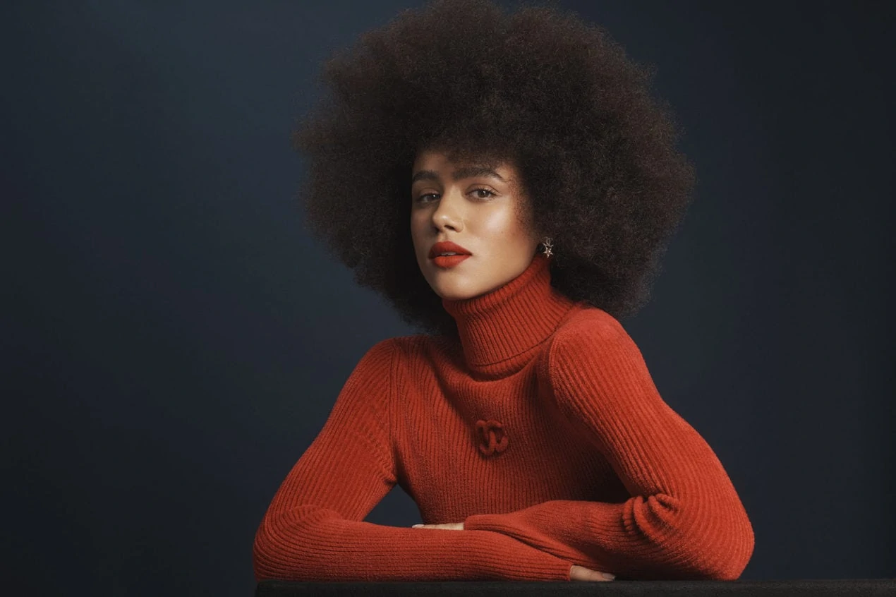 Nathalie Emmanuel Models The Matte Red Lip Look From Chanel Aw19 Collection