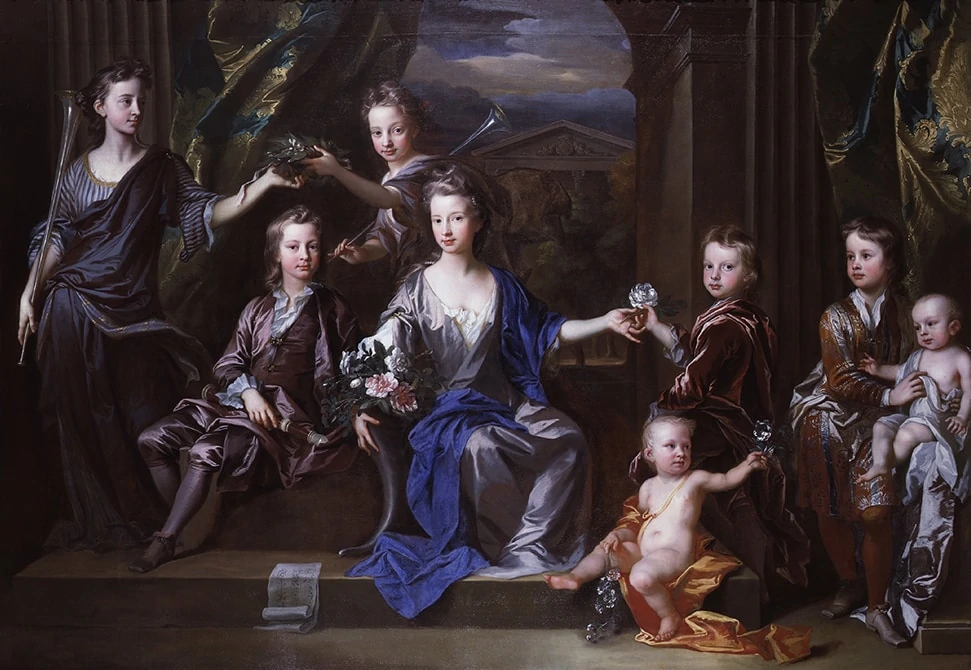 John Closterman, The Children Of John Taylor Of Bifrons Park 1696 National Portrait Gallery 