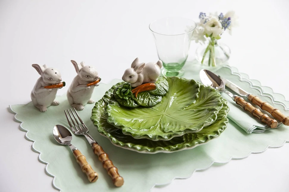 Alice Naylor-Leyland'S Easter Table Setting With Plates And Cutlery