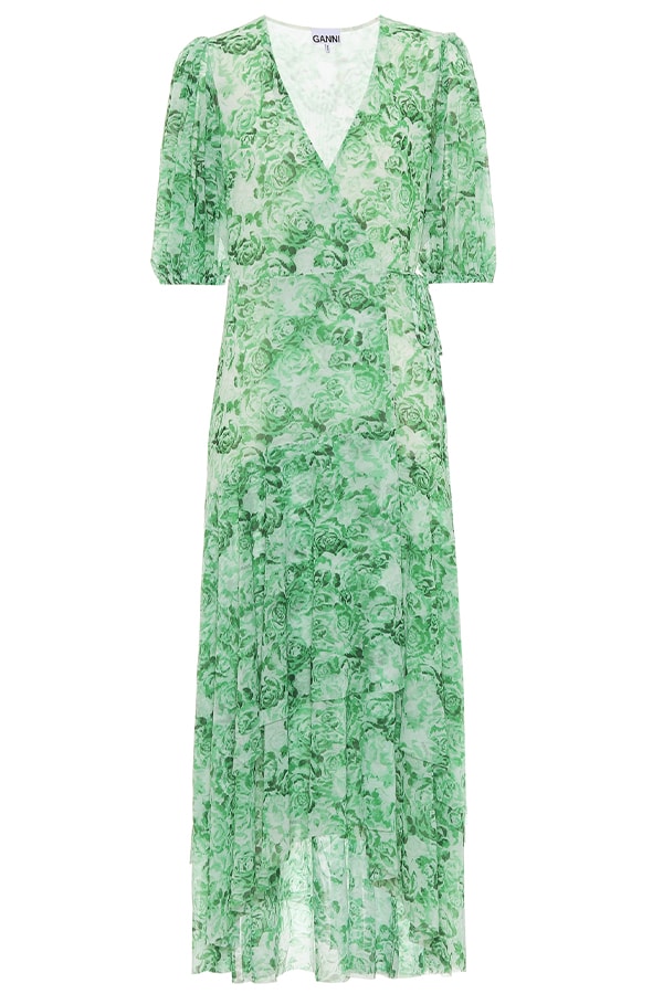 Ganni green dress, as part of The Glossary's best summer dresses edit