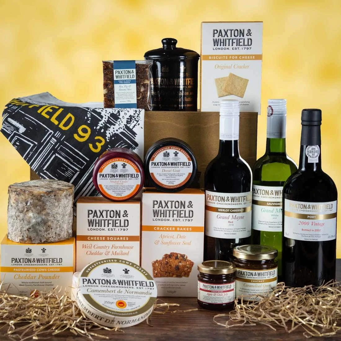 Paxton &Amp; Whitfield'S The Kensington Cheese And Wine Picnic Hamper