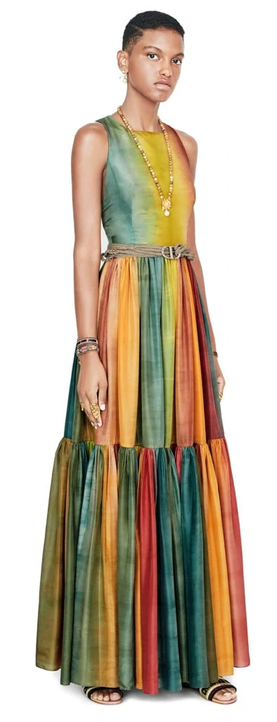 Dior Stripe Maxi Dress