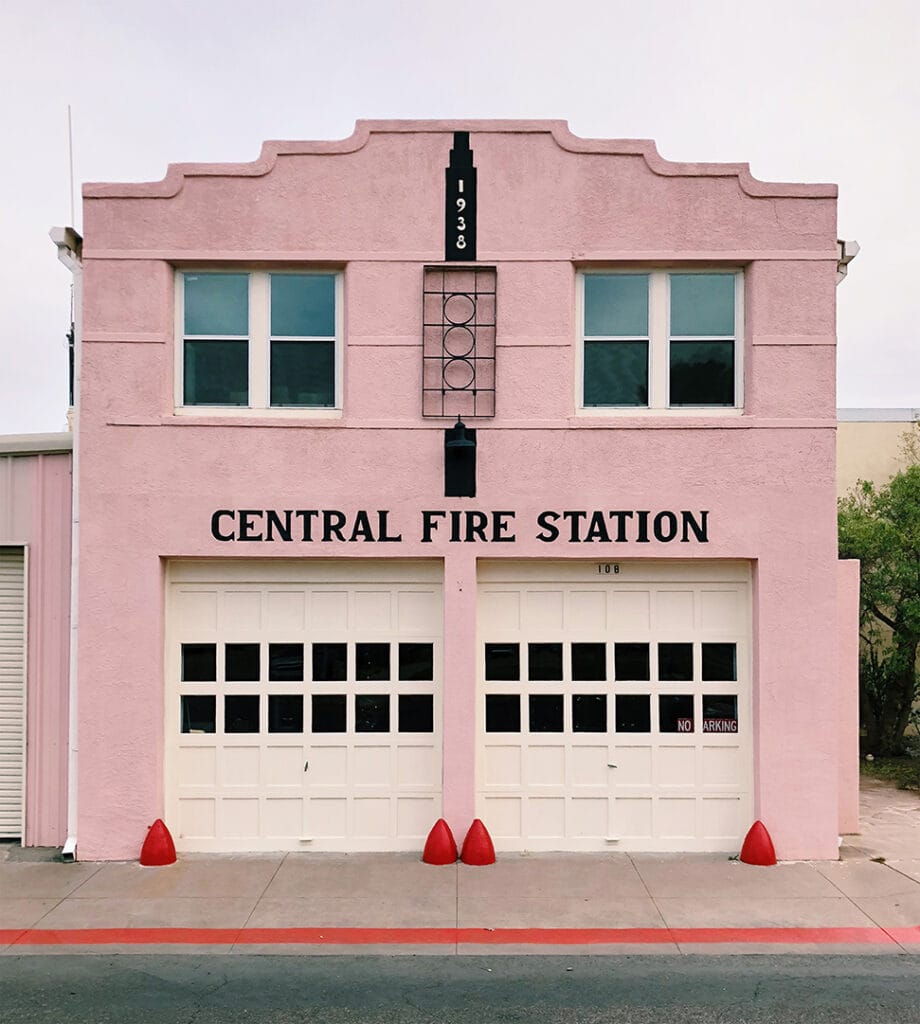 Discover the dreamy destinations that inspired the new Accidentally Wes Anderson book 055 marfa fire station @emprestridge