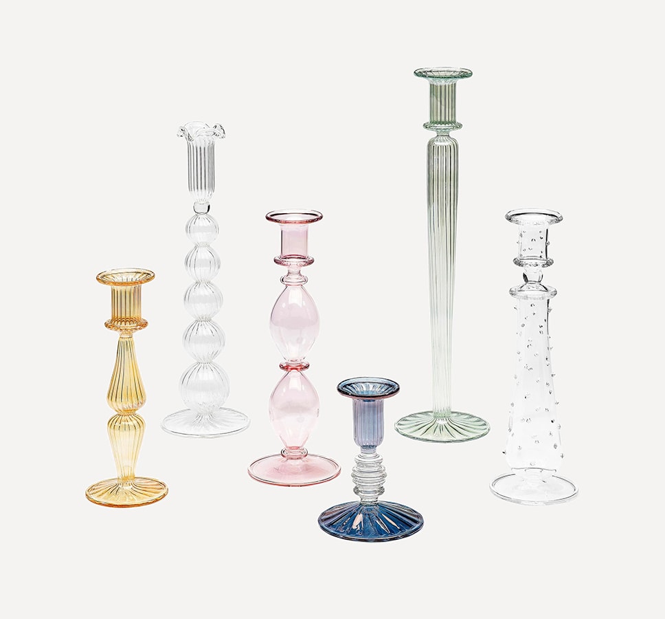 The most stylish tapered candles and candle holders to light up your home Athena Glass Holders