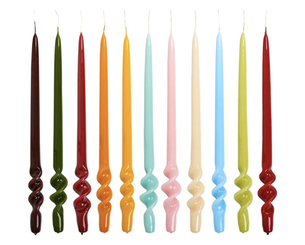 The most stylish tapered candles and candle holders to light up your home Edition 94 Swirl Candles