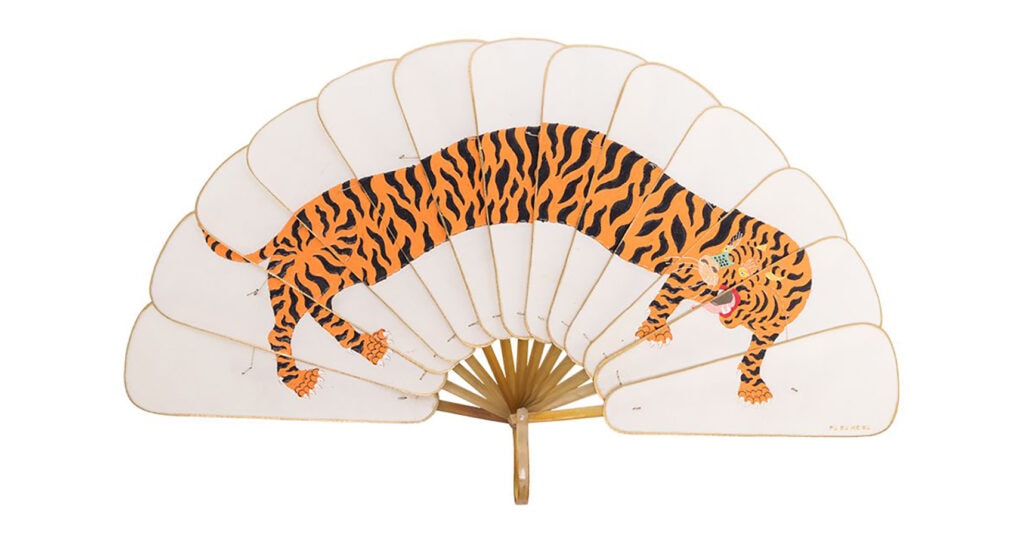 Last-minute luxury gifts to buy loved ones (and yourself) this Christmas Pubumésu Macan Tiger print fan 110 FAR