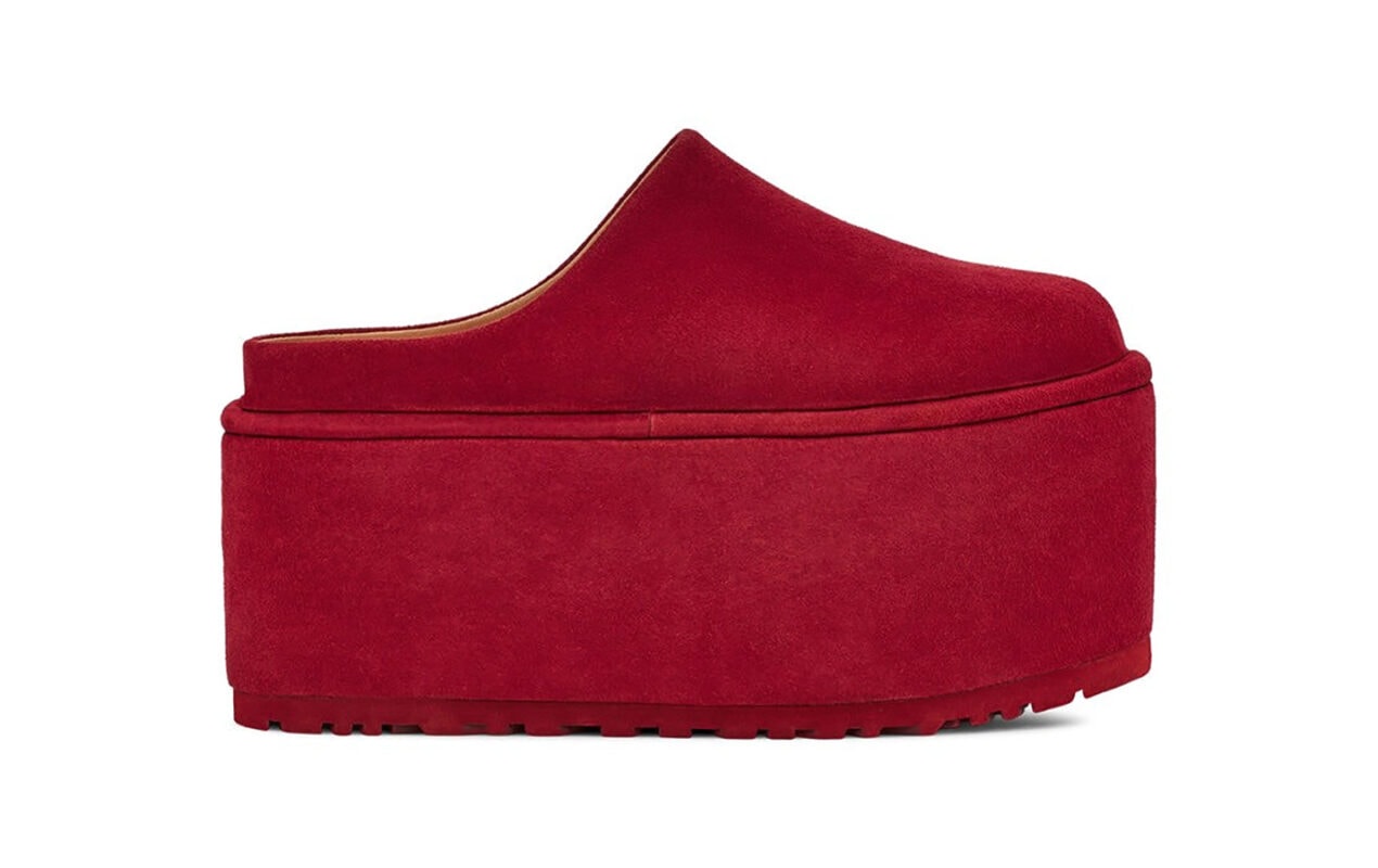 The new fashion collaborations we're excited to shop this spring UGGxMollyGoddard platform deep red