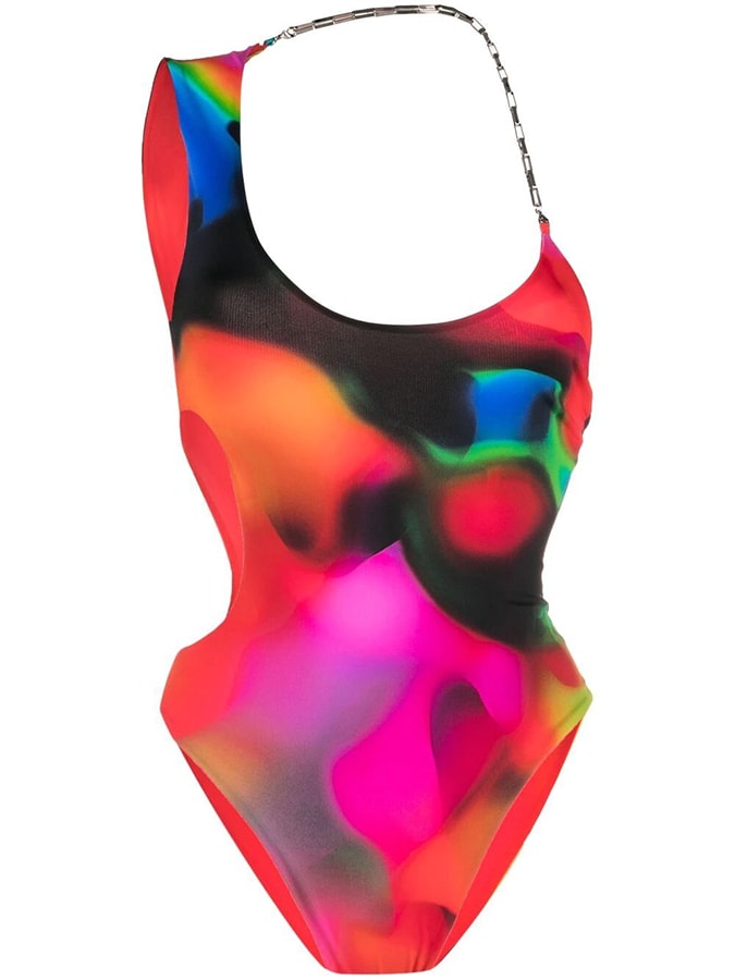 The most covetable new fashion collections launching this April the attico abstract print asymmetric one piece