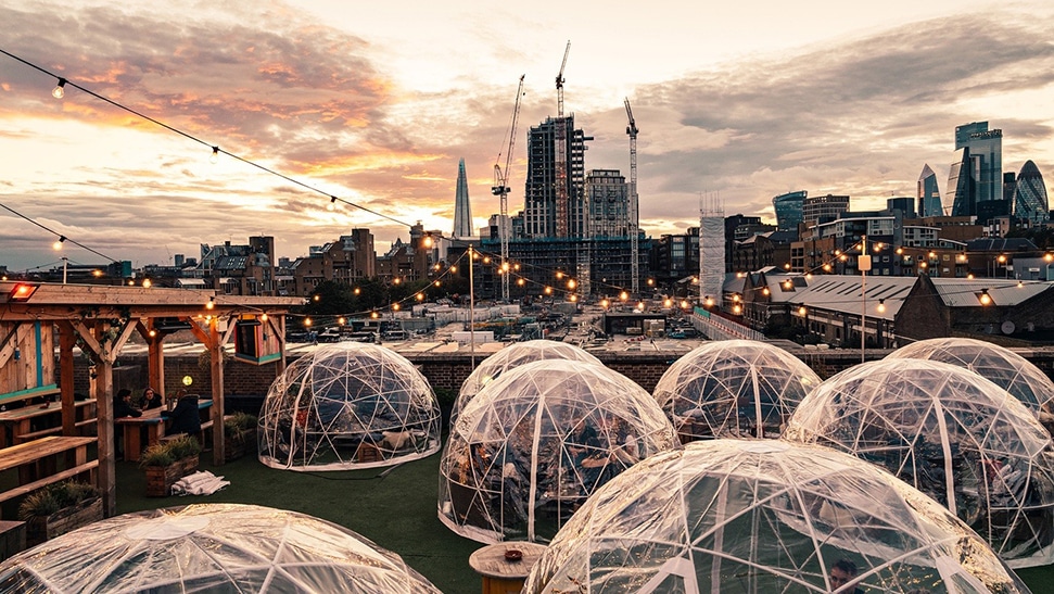 From Nordic cabins, sky-high urban forests to private igloos, these winter roof terraces in London are sure to get you in the festive spirit