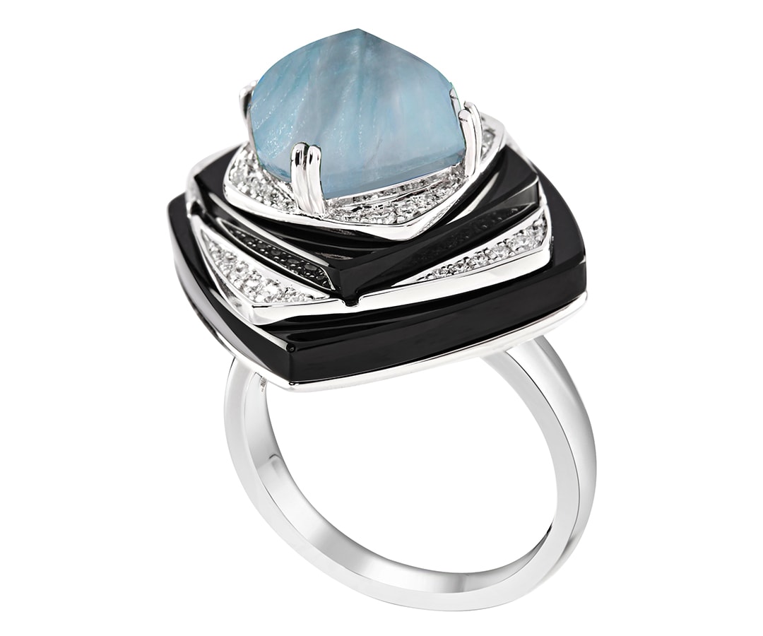 March birthstone: Exquisite aquamarine jewellery to shine in this spring ANANYA Nazar Layered Ring Aquamarine
