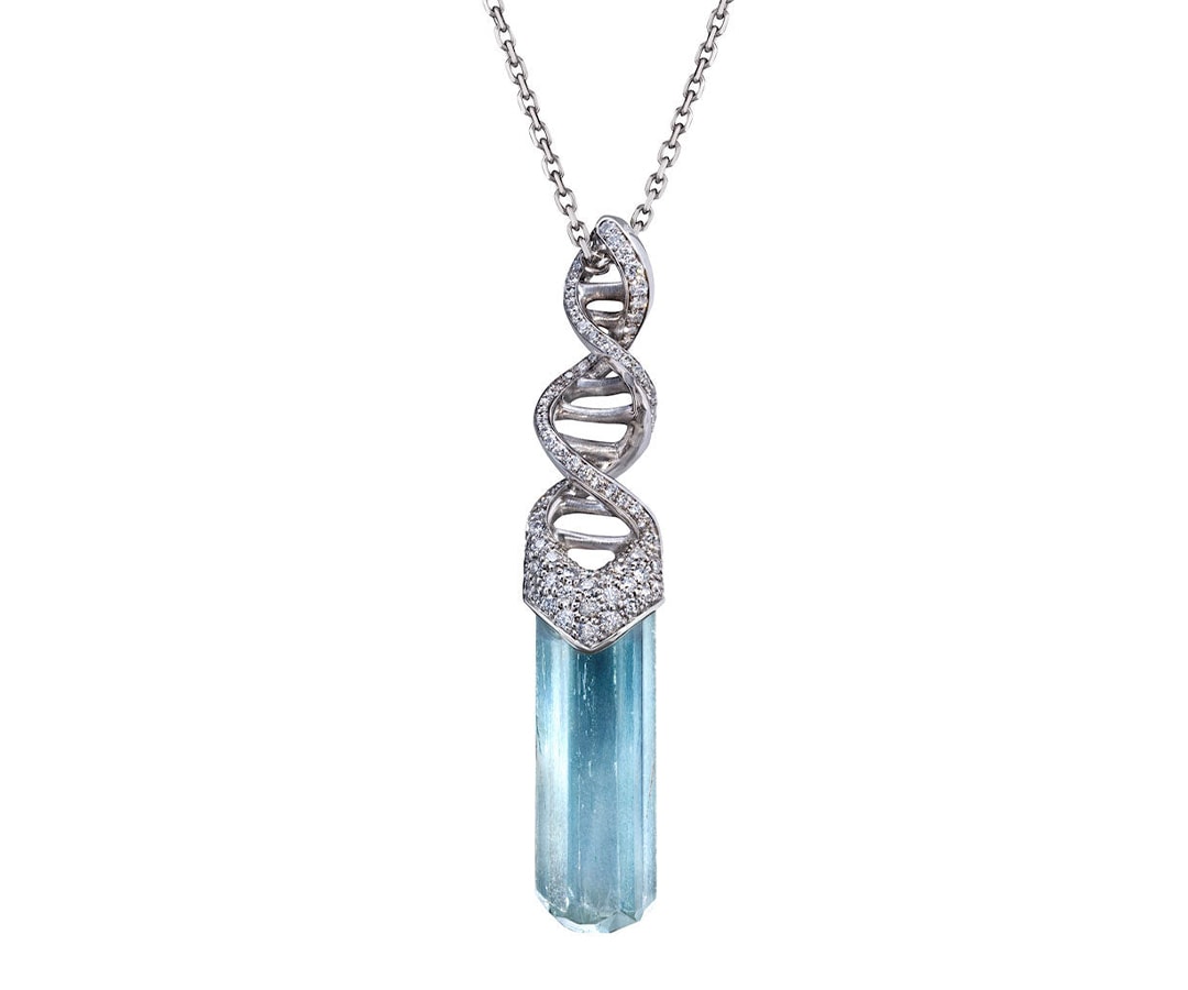 March birthstone: Exquisite aquamarine jewellery to shine in this spring Hoehls Harmony Aquamarine Necklace at Mad Lords