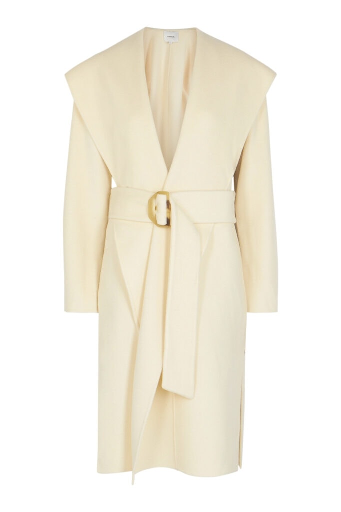 25 fashion editor approved new coats to invest in this season VINCE Cream hooded wool blend coat 895 HN