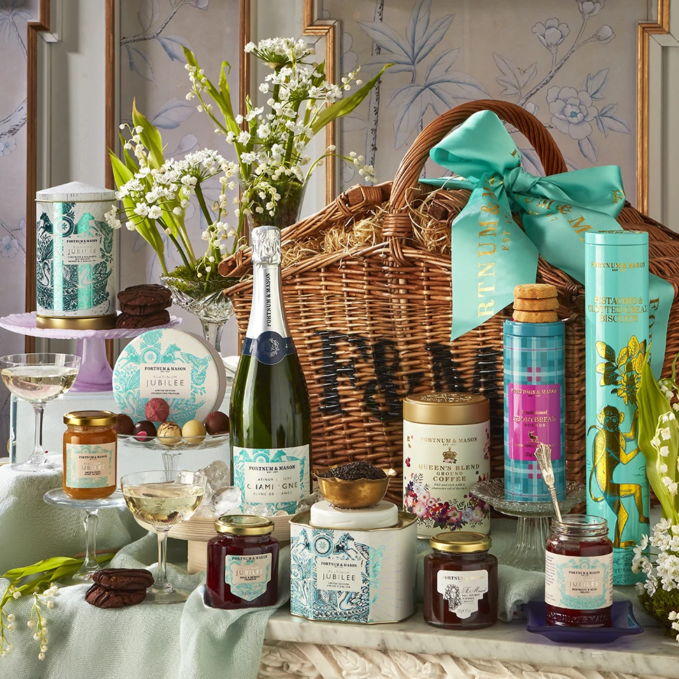 7 of the most decadent Platinum Jubilee hampers to toast Her Majesty in style