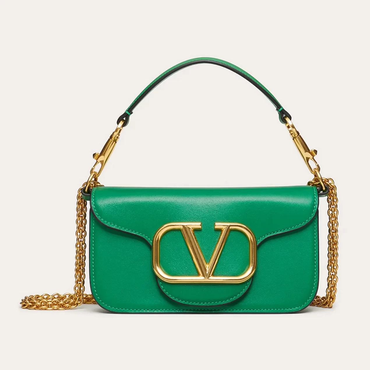 Valentino Garavani Vsling Micro Handbag With Sparkling Embroidery in Green