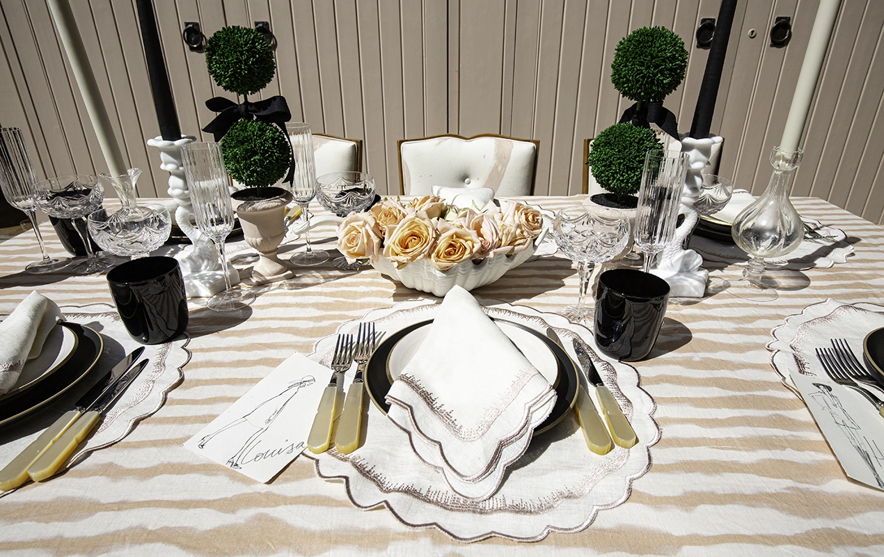 Fashion Tablescapes : Match your dress to your Tablecloth