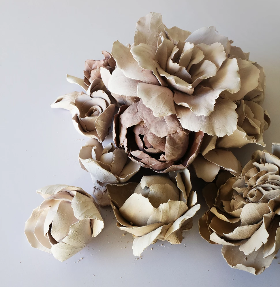 <em>Wild and Cultivated: Fashioning The Rose</em> celebrates fashion’s love affair with roses Phoebe Cummings Study Roses clay 2022