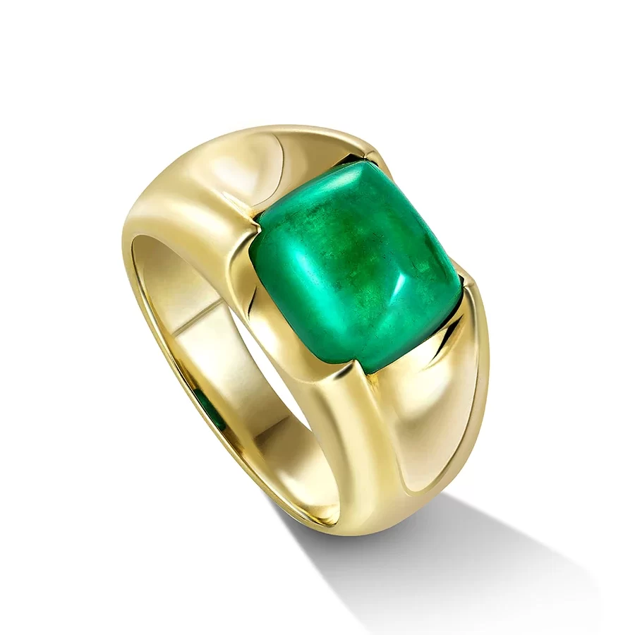 Liv Luttrell 18Ct Yellow Gold &Amp; Emerald Spear Tip Ring From £9400 Www.livluttrell.com
